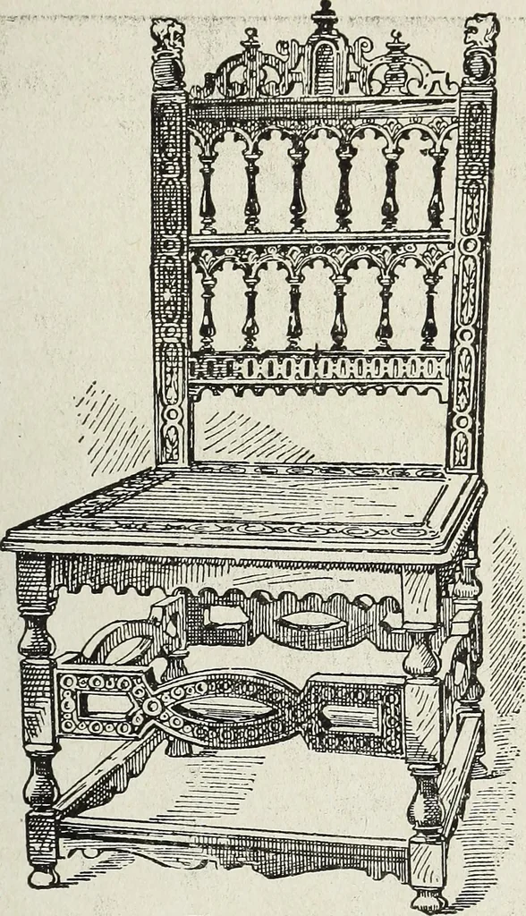 An illustration from The practical cabinet maker and furniture designer's assistant, with essays on history of furniture, taste in design, color and materials, with full explanation of the canons of good taste in furniture .., 1910, leaf 188