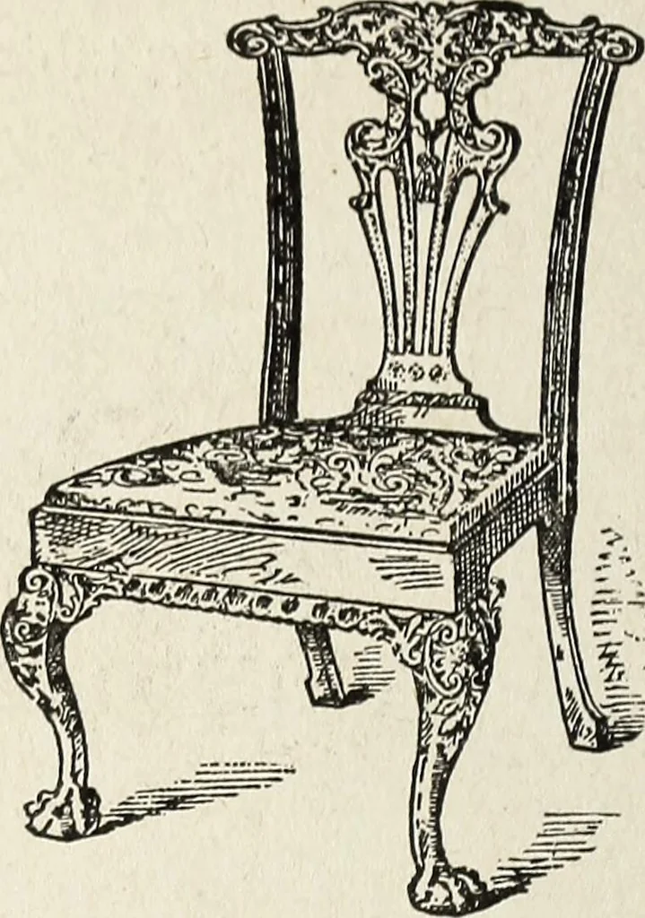An illustration from The practical cabinet maker and furniture designer's assistant, with essays on history of furniture, taste in design, color and materials, with full explanation of the canons of good taste in furniture .., 1910, leaf 191
