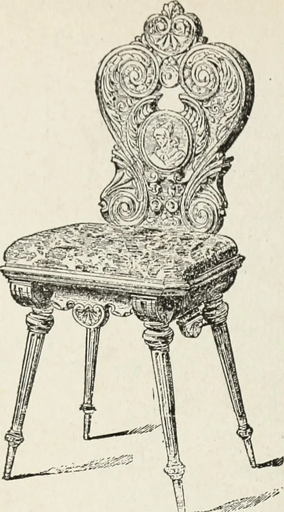 An illustration from The practical cabinet maker and furniture designer's assistant, with essays on history of furniture, taste in design, color and materials, with full explanation of the canons of good taste in furniture .., 1910, leaf 193