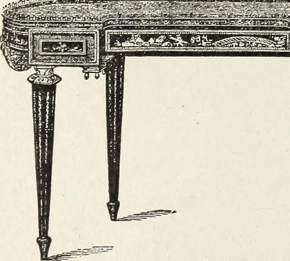 An illustration from The practical cabinet maker and furniture designer's assistant, with essays on history of furniture, taste in design, color and materials, with full explanation of the canons of good taste in furniture .., 1910, leaf 193