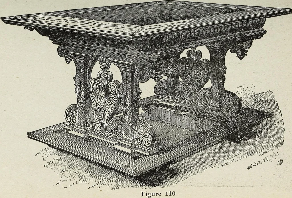 An illustration from The practical cabinet maker and furniture designer's assistant, with essays on history of furniture, taste in design, color and materials, with full explanation of the canons of good taste in furniture .., 1910, leaf 194