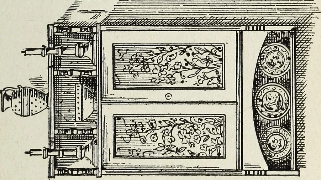 An illustration from The practical cabinet maker and furniture designer's assistant, with essays on history of furniture, taste in design, color and materials, with full explanation of the canons of good taste in furniture .., 1910, leaf 206