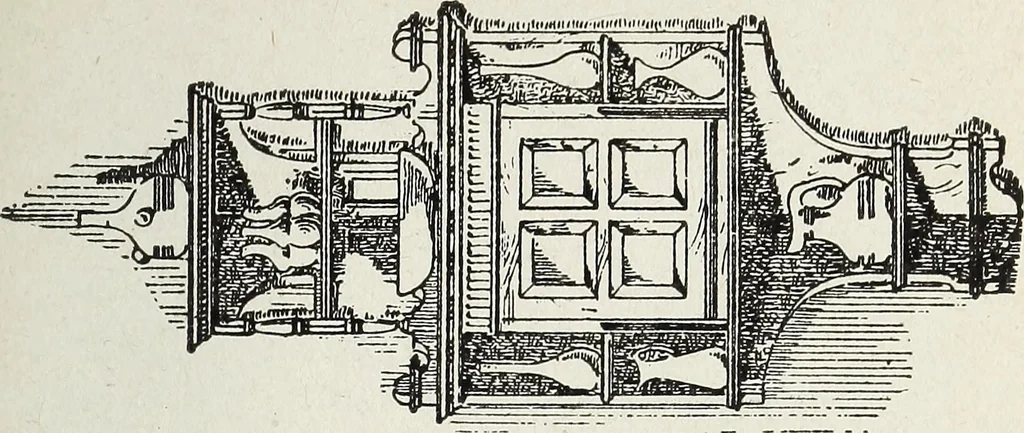 An illustration from The practical cabinet maker and furniture designer's assistant, with essays on history of furniture, taste in design, color and materials, with full explanation of the canons of good taste in furniture .., 1910, leaf 208