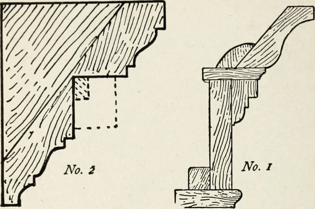 An illustration from The practical cabinet maker and furniture designer's assistant, with essays on history of furniture, taste in design, color and materials, with full explanation of the canons of good taste in furniture .., 1910, leaf 231