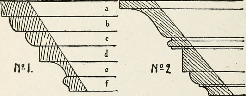 An illustration from The practical cabinet maker and furniture designer's assistant, with essays on history of furniture, taste in design, color and materials, with full explanation of the canons of good taste in furniture .., 1910, leaf 231