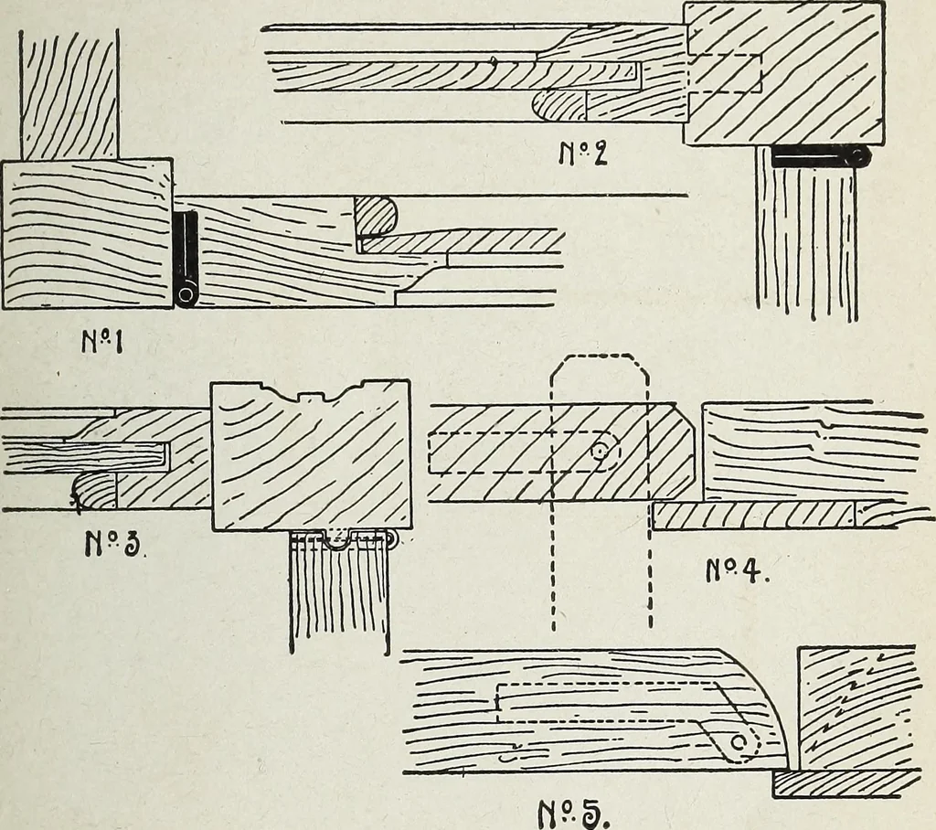 An illustration from The practical cabinet maker and furniture designer's assistant, with essays on history of furniture, taste in design, color and materials, with full explanation of the canons of good taste in furniture .., 1910, leaf 236
