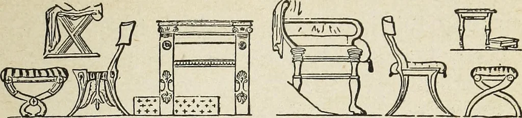 An illustration from The practical cabinet maker and furniture designer's assistant, with essays on history of furniture, taste in design, color and materials, with full explanation of the canons of good taste in furniture .., 1910, leaf 24