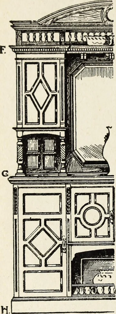 An illustration from The practical cabinet maker and furniture designer's assistant, with essays on history of furniture, taste in design, color and materials, with full explanation of the canons of good taste in furniture .., 1910, leaf 251