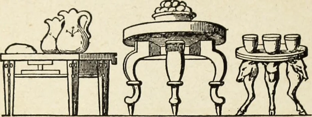 An illustration from The practical cabinet maker and furniture designer's assistant, with essays on history of furniture, taste in design, color and materials, with full explanation of the canons of good taste in furniture .., 1910, leaf 27