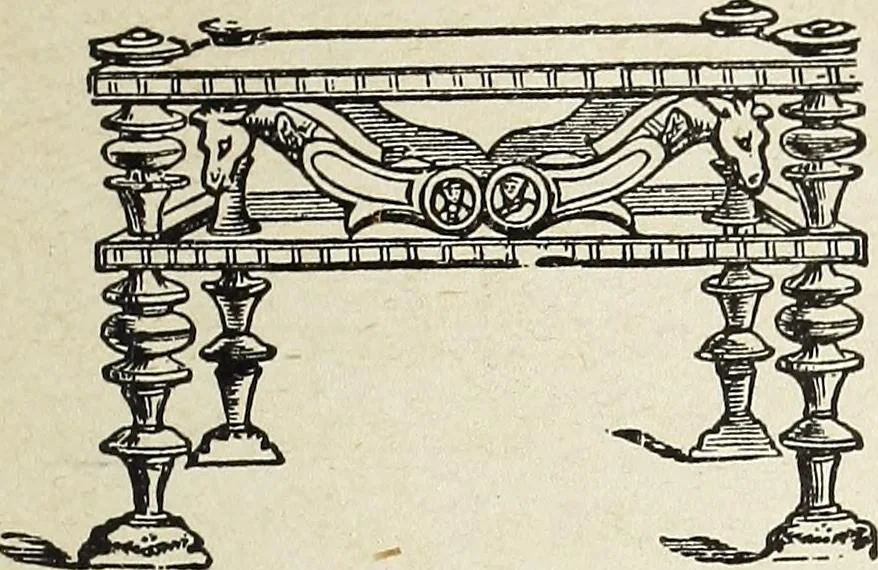 An illustration from The practical cabinet maker and furniture designer's assistant, with essays on history of furniture, taste in design, color and materials, with full explanation of the canons of good taste in furniture .., 1910, leaf 32