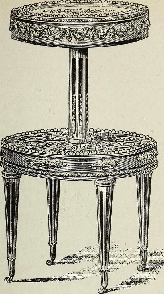 An illustration from The practical cabinet maker and furniture designer's assistant, with essays on history of furniture, taste in design, color and materials, with full explanation of the canons of good taste in furniture .., 1910, leaf 80