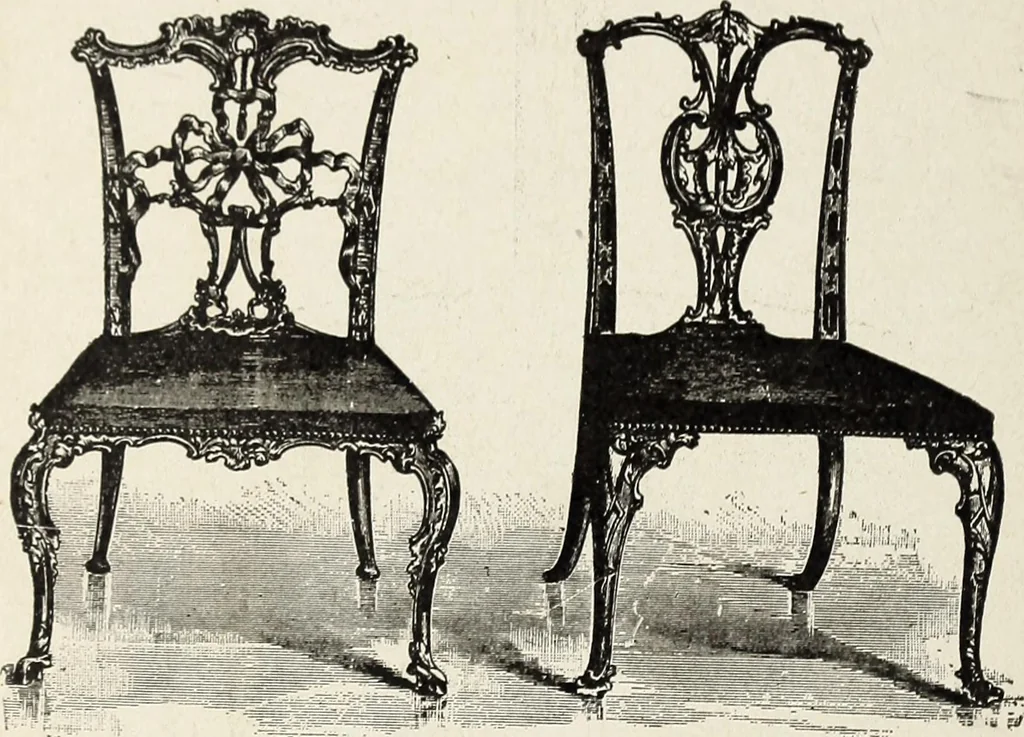 An illustration from The practical cabinet maker and furniture designer's assistant, with essays on history of furniture, taste in design, color and materials, with full explanation of the canons of good taste in furniture .., 1910, leaf 81