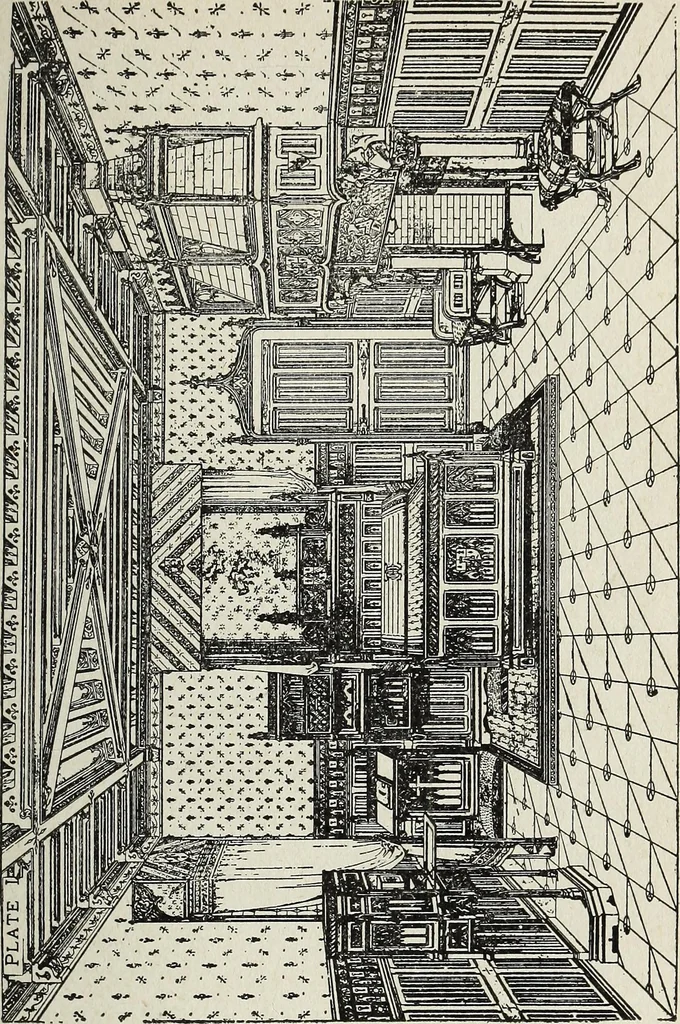 An illustration from The practical cabinet maker and furniture designer's assistant, with essays on history of furniture, taste in design, color and materials, with full explanation of the canons of good taste in furniture .., 1910, leaf 98