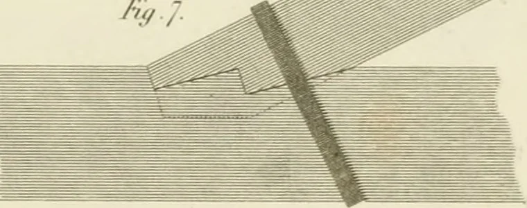 An illustration from Practical carpentry, joinery, and cabinet-making : being a new and complete system of lines for the use of workmen, founded on accurate geometrical and mechanical principles ... / by Peter Nicholson ; revised by Thomas Tredgold, 1853, leaf 282