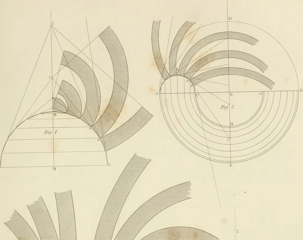 An illustration from Practical carpentry, joinery, and cabinet-making : being a new and complete system of lines for the use of workmen, founded on accurate geometrical and mechanical principles ... / by Peter Nicholson ; revised by Thomas Tredgold, 1853, leaf 334