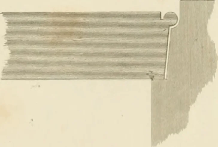 An illustration from Practical carpentry, joinery, and cabinet-making : being a new and complete system of lines for the use of workmen, founded on accurate geometrical and mechanical principles ... / by Peter Nicholson ; revised by Thomas Tredgold, 1853, leaf 376