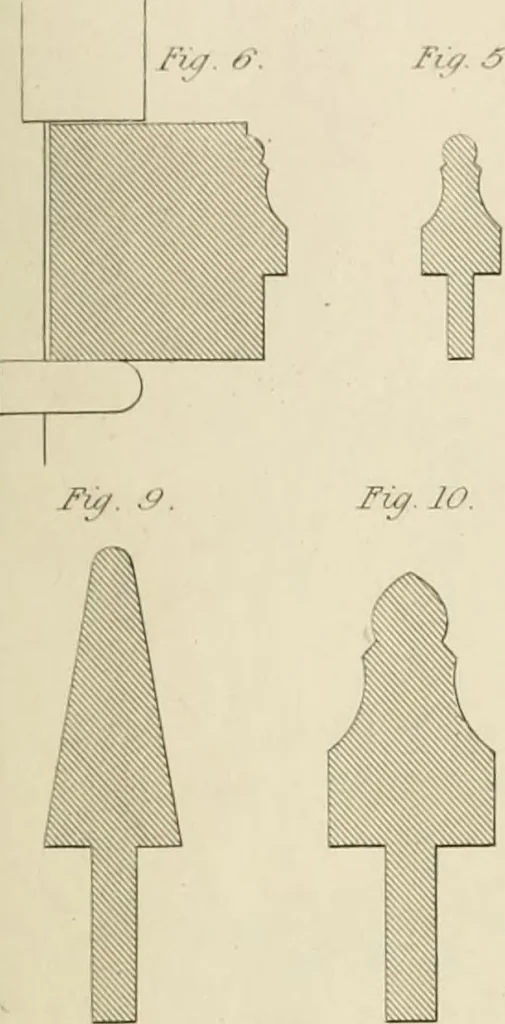 An illustration from Practical carpentry, joinery, and cabinet-making : being a new and complete system of lines for the use of workmen, founded on accurate geometrical and mechanical principles ... / by Peter Nicholson ; revised by Thomas Tredgold, 1853, leaf 392