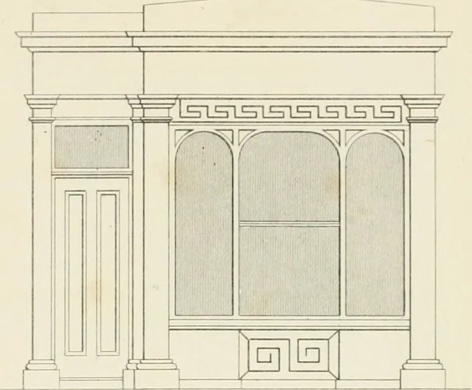 An illustration from Practical carpentry, joinery, and cabinet-making : being a new and complete system of lines for the use of workmen, founded on accurate geometrical and mechanical principles ... / by Peter Nicholson ; revised by Thomas Tredgold, 1853, leaf 418