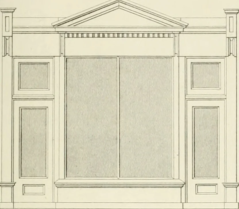 An illustration from Practical carpentry, joinery, and cabinet-making : being a new and complete system of lines for the use of workmen, founded on accurate geometrical and mechanical principles ... / by Peter Nicholson ; revised by Thomas Tredgold, 1853, leaf 422