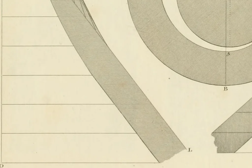 An illustration from Practical carpentry, joinery, and cabinet-making : being a new and complete system of lines for the use of workmen, founded on accurate geometrical and mechanical principles ... / by Peter Nicholson ; revised by Thomas Tredgold, 1853, leaf 458