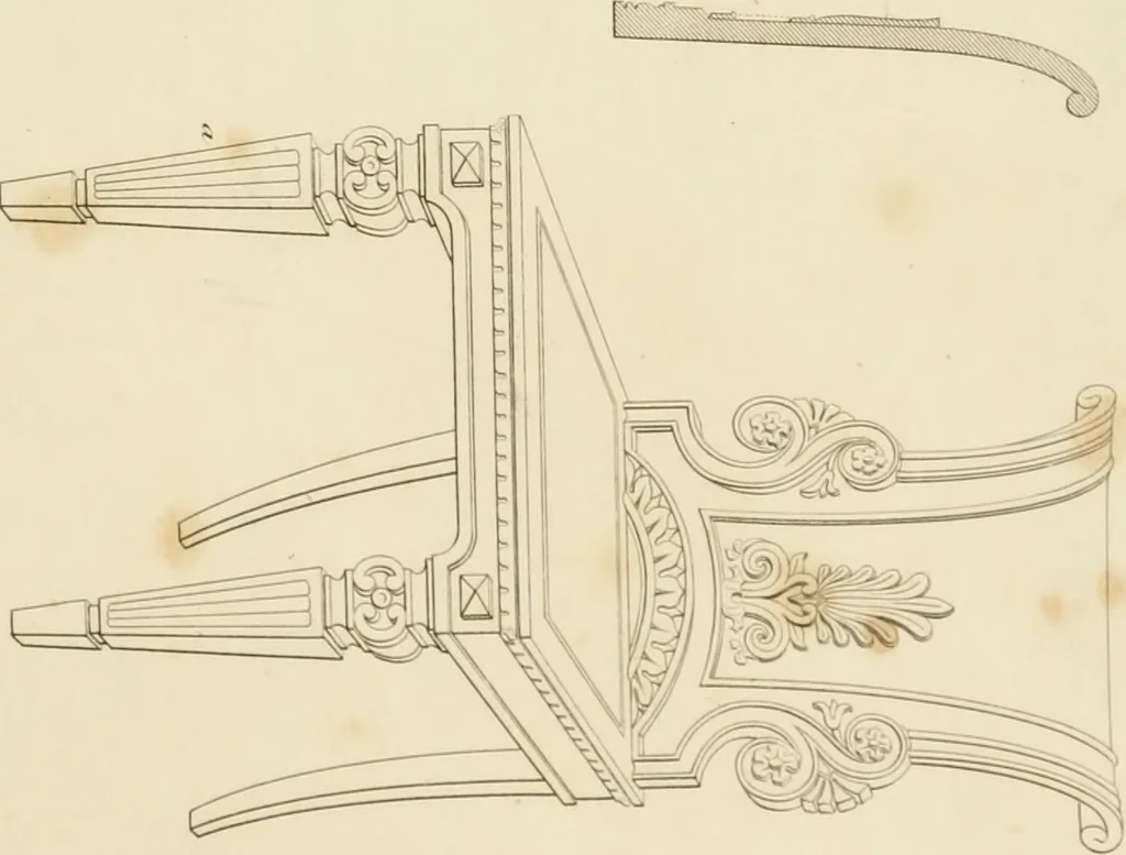 An illustration from Practical carpentry, joinery, and cabinet-making : being a new and complete system of lines for the use of workmen, founded on accurate geometrical and mechanical principles ... / by Peter Nicholson ; revised by Thomas Tredgold, 1853, leaf 462