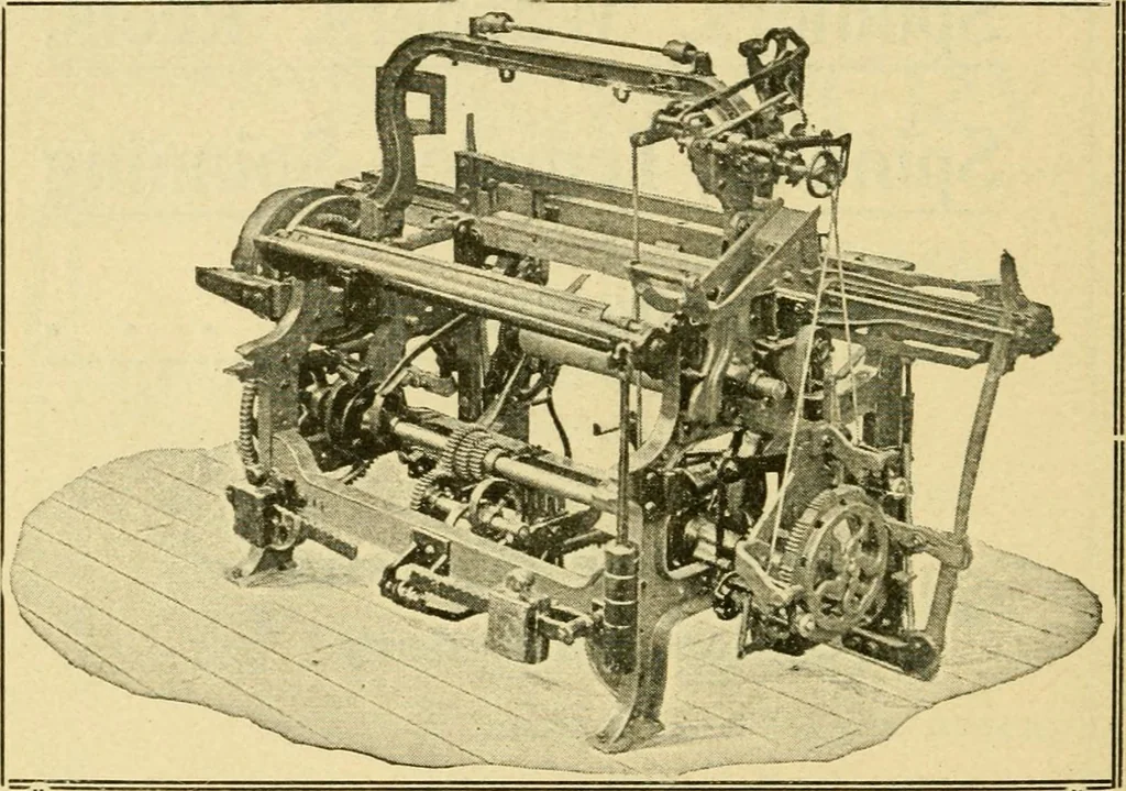 An illustration from Practical cotton calculations : a treatise relating to cotton yarn, cloth structure, loom and miscellaneous cotton mill calculations, 1901, leaf 133