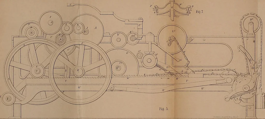 An illustration from The practical cotton spinner, and manufacturer; the managers', overlookers', and mechanics' companion, 1851, leaf 429