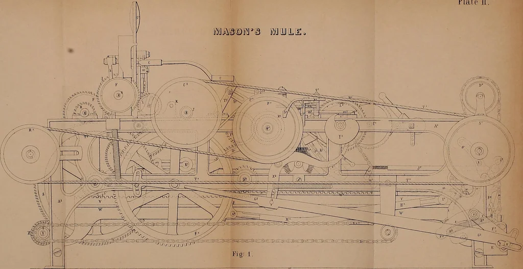 An illustration from The practical cotton spinner, and manufacturer; the managers', overlookers', and mechanics' companion, 1851, leaf 434