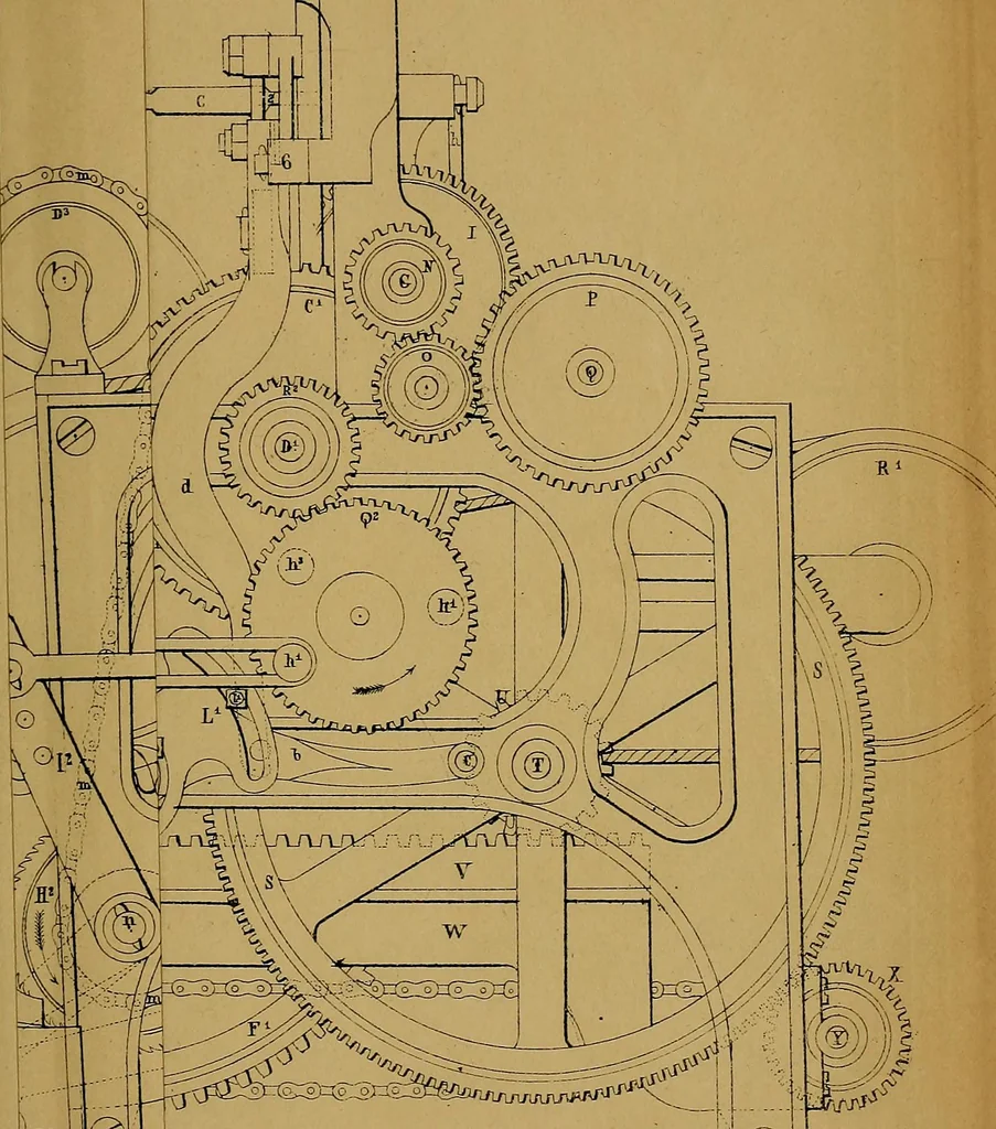 An illustration from The practical cotton spinner, and manufacturer; the managers', overlookers', and mechanics' companion, 1851, leaf 436