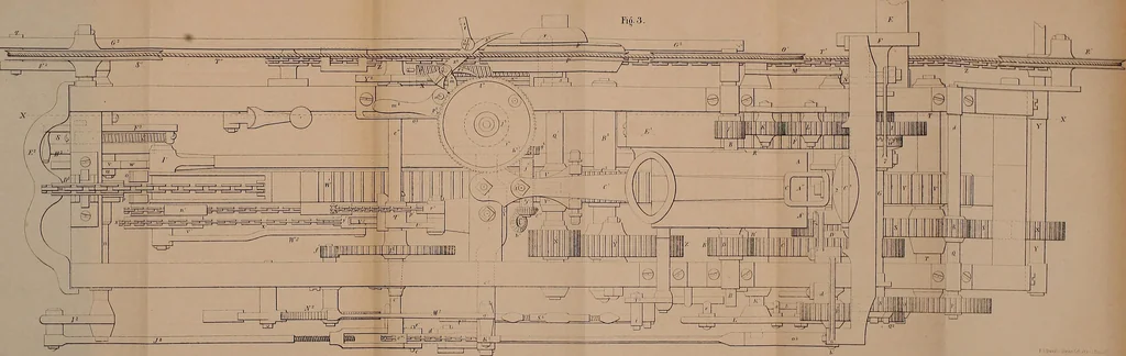 An illustration from The practical cotton spinner, and manufacturer; the managers', overlookers', and mechanics' companion, 1851, leaf 442