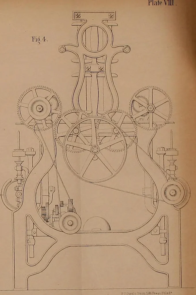 An illustration from The practical cotton spinner, and manufacturer; the managers', overlookers', and mechanics' companion, 1851, leaf 454