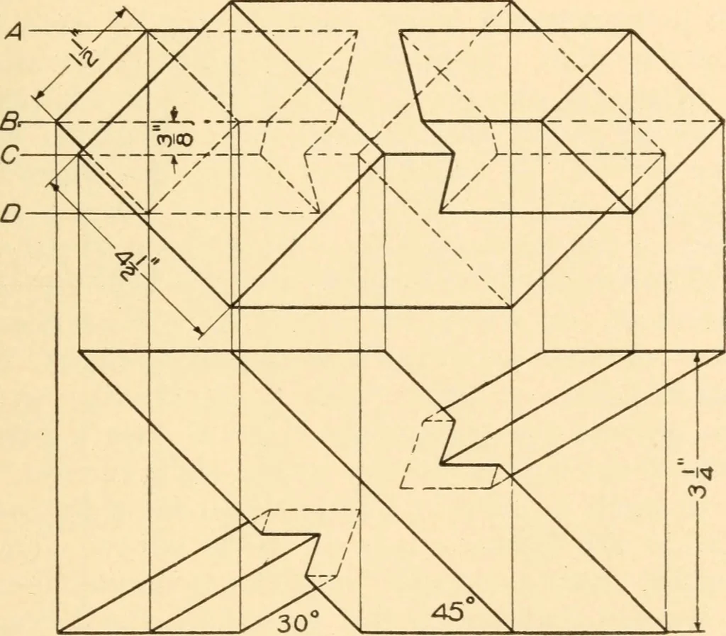 An illustration from A practical course in mechanical drawing for individual study and shop classes, trade and high schools, 1912, leaf 114