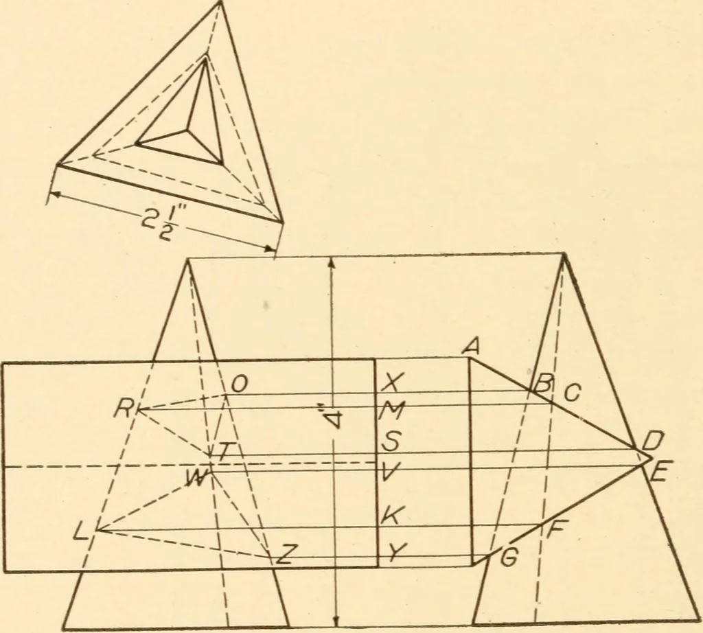 An illustration from A practical course in mechanical drawing for individual study and shop classes, trade and high schools, 1912, leaf 117