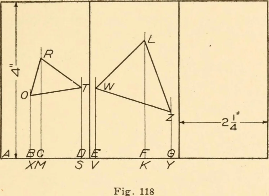 An illustration from A practical course in mechanical drawing for individual study and shop classes, trade and high schools, 1912, leaf 118