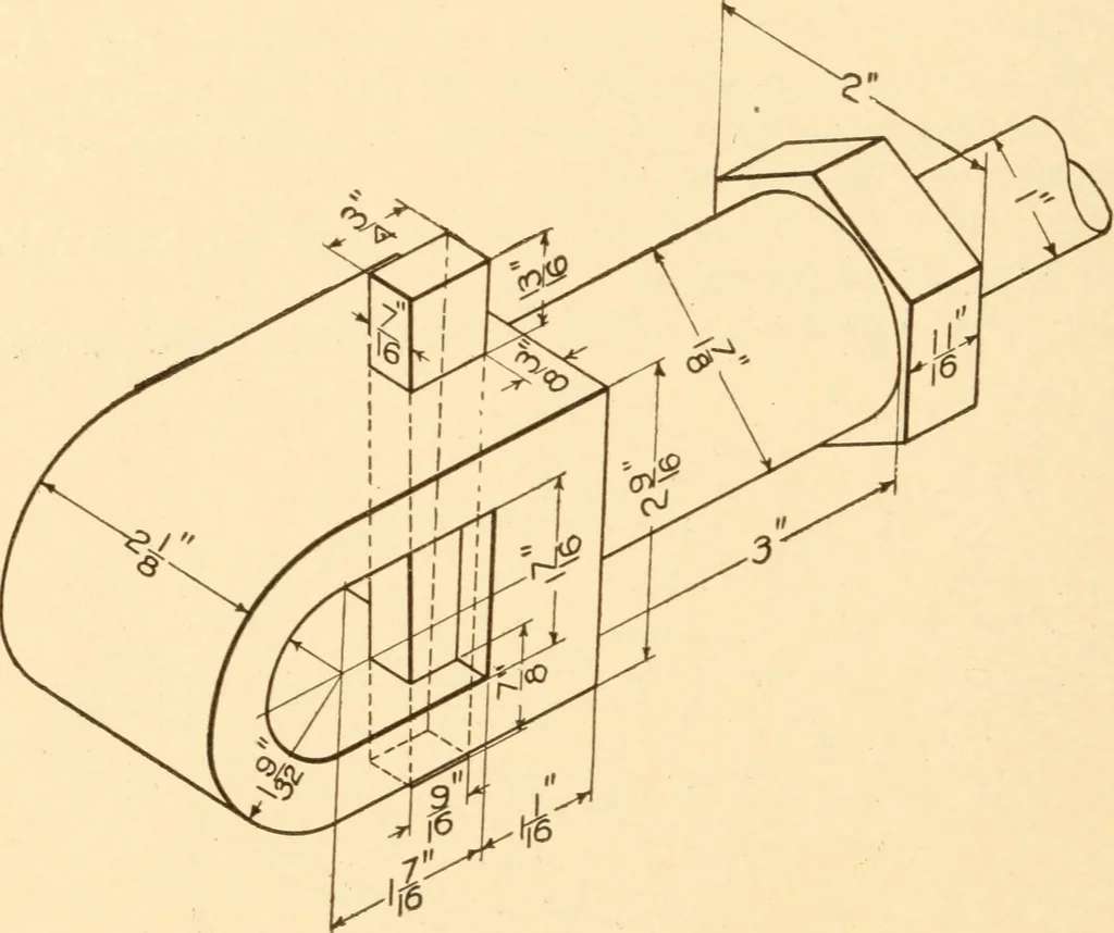 An illustration from A practical course in mechanical drawing for individual study and shop classes, trade and high schools, 1912, leaf 125