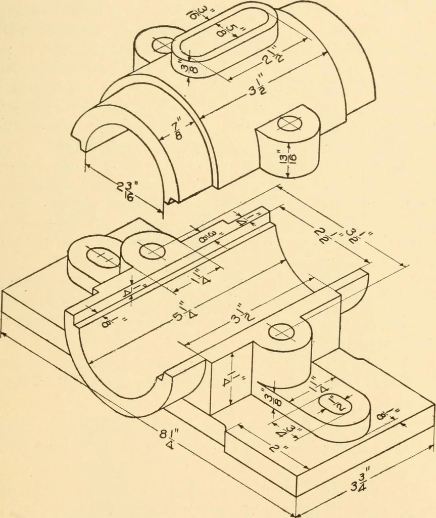 An illustration from A practical course in mechanical drawing for individual study and shop classes, trade and high schools, 1912, leaf 126