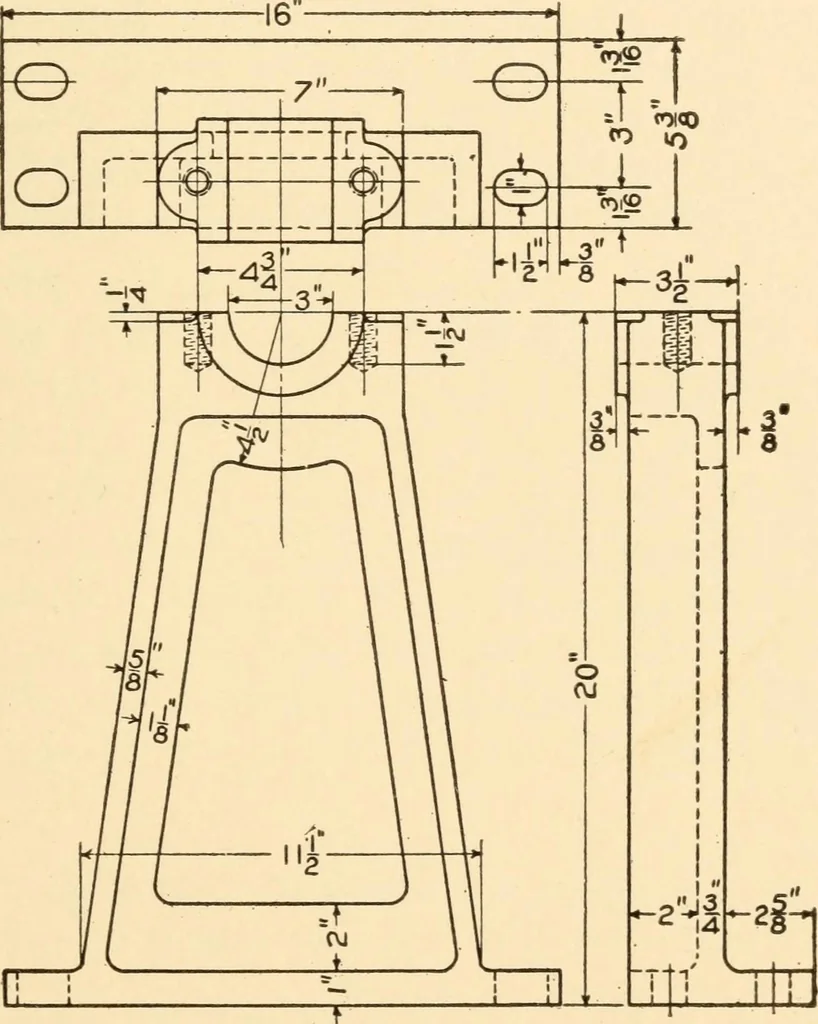 An illustration from A practical course in mechanical drawing for individual study and shop classes, trade and high schools, 1912, leaf 128