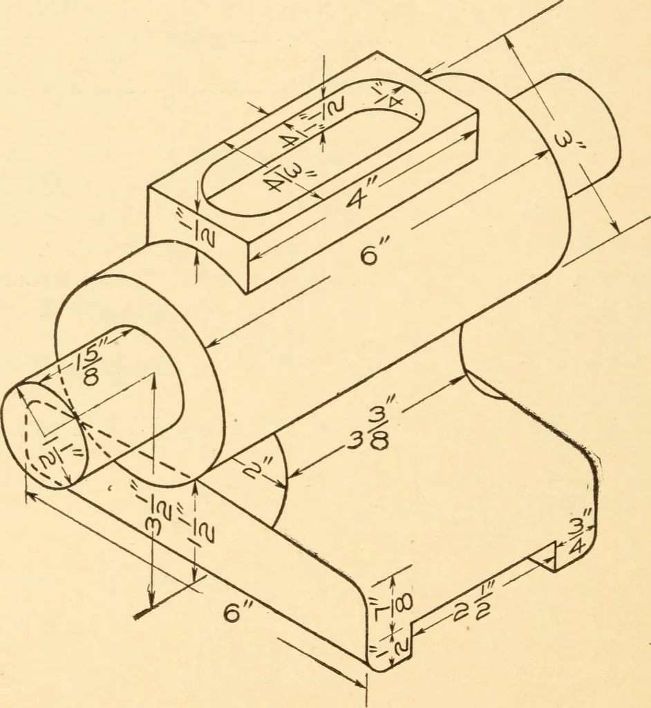 An illustration from A practical course in mechanical drawing for individual study and shop classes, trade and high schools, 1912, leaf 143