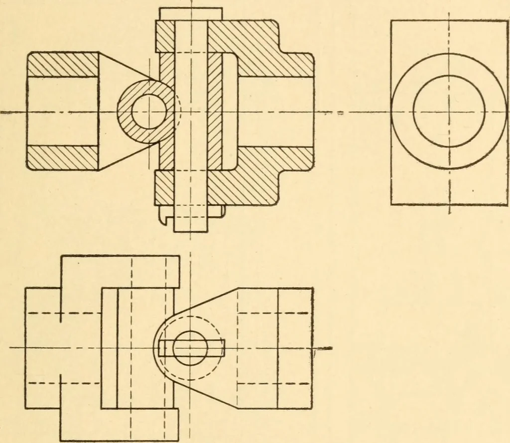 An illustration from A practical course in mechanical drawing for individual study and shop classes, trade and high schools, 1912, leaf 150