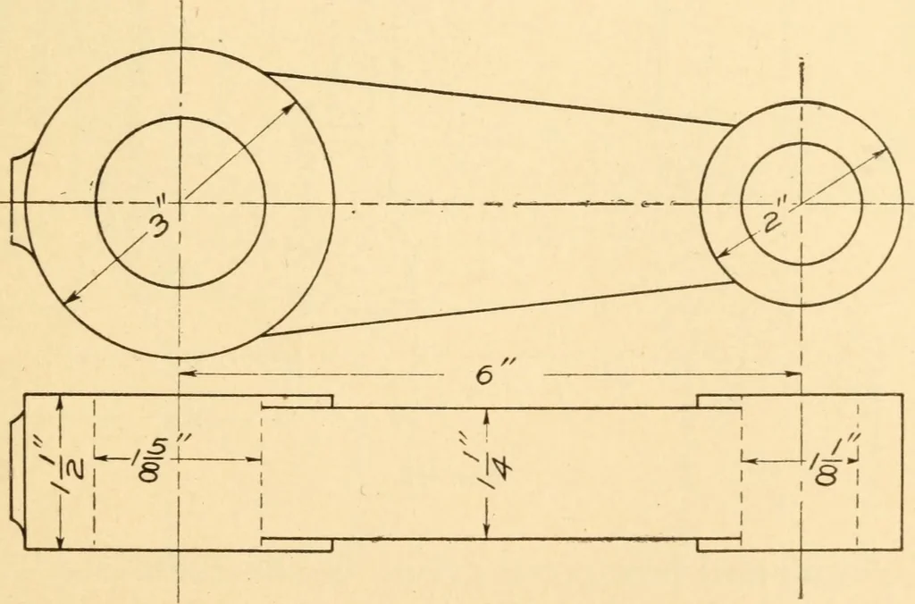An illustration from A practical course in mechanical drawing for individual study and shop classes, trade and high schools, 1912, leaf 150