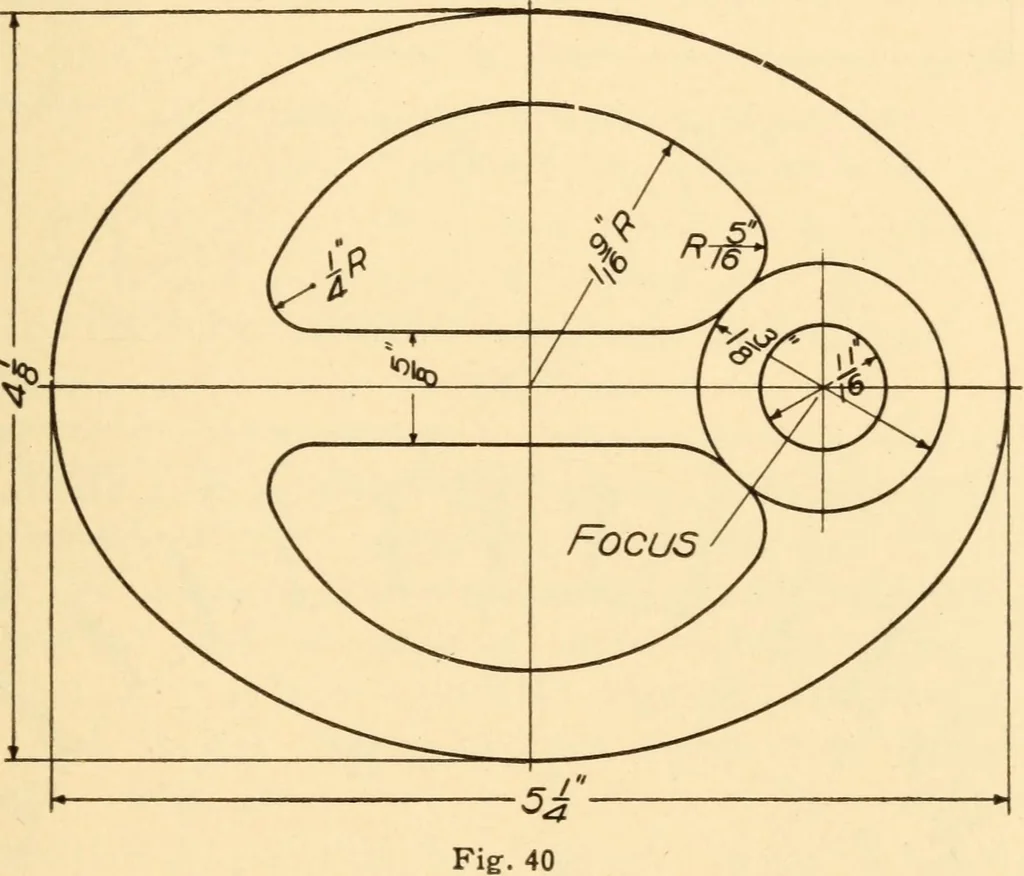 An illustration from A practical course in mechanical drawing for individual study and shop classes, trade and high schools, 1912, leaf 44