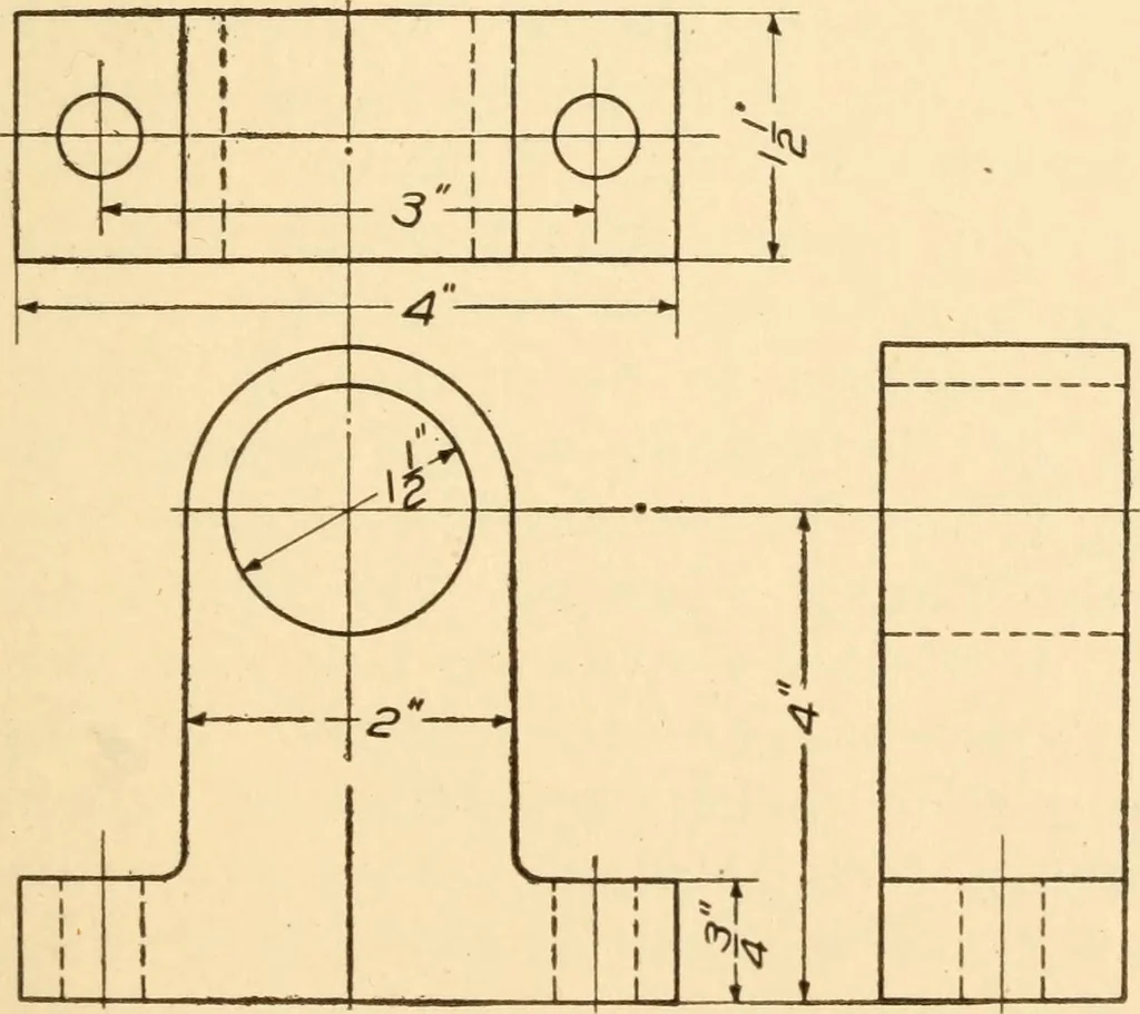 An illustration from A practical course in mechanical drawing for individual study and shop classes, trade and high schools, 1912, leaf 62