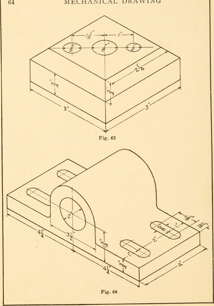 An illustration from A practical course in mechanical drawing for individual study and shop classes, trade and high schools, 1912, leaf 67