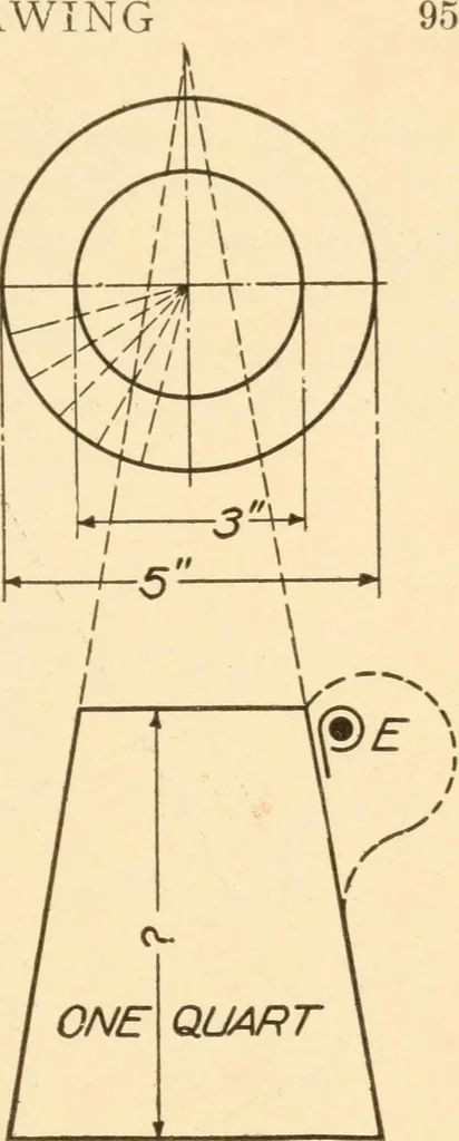 An illustration from A practical course in mechanical drawing for individual study and shop classes, trade and high schools, 1912, leaf 98