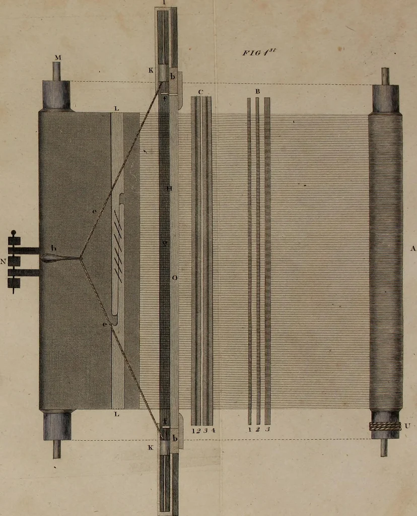 An illustration from Practical and descriptive essays on the art of weaving, 1808, leaf 362