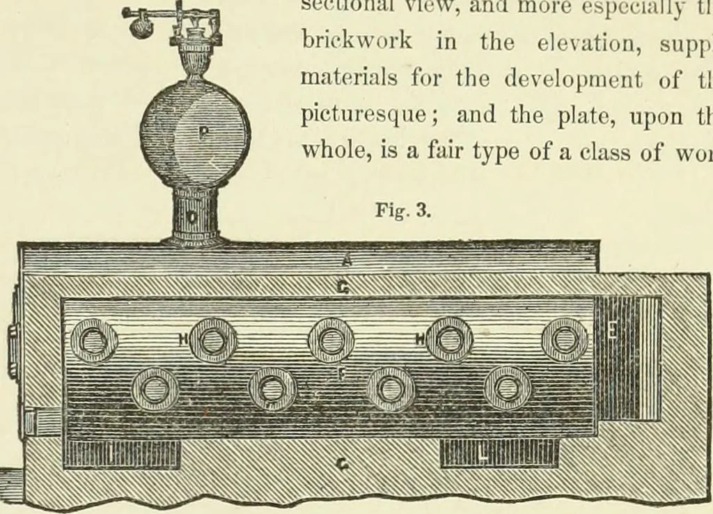 An illustration from The practical draughtsman's book of industrial design and machinist's and engineer's companion : forming a complete course of mechanical, engineering and architectural drawing, 1866, leaf 194