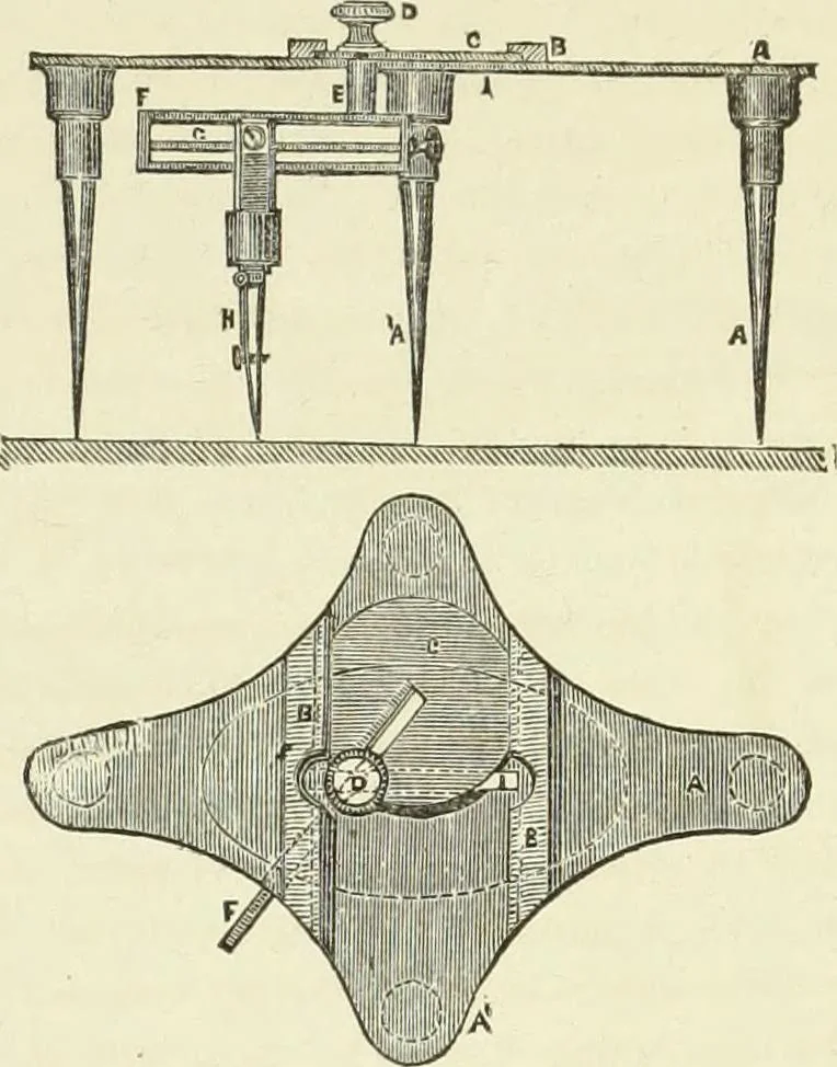An illustration from The practical draughtsman's book of industrial design and machinist's and engineer's companion : forming a complete course of mechanical, engineering and architectural drawing, 1866, leaf 202