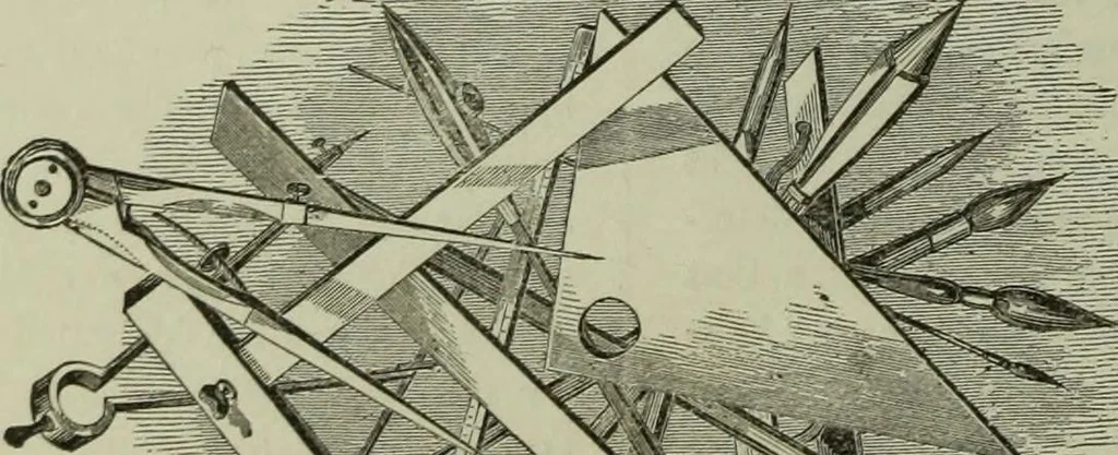 An illustration from The practical draughtsman's book of industrial design and machinist's and engineer's companion : forming a complete course of mechanical, engineering and architectural drawing, 1866, leaf 207