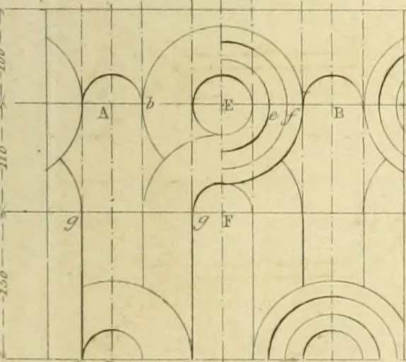 An illustration from The practical draughtsman's book of industrial design and machinist's and engineer's companion : forming a complete course of mechanical, engineering and architectural drawing, 1866, leaf 214