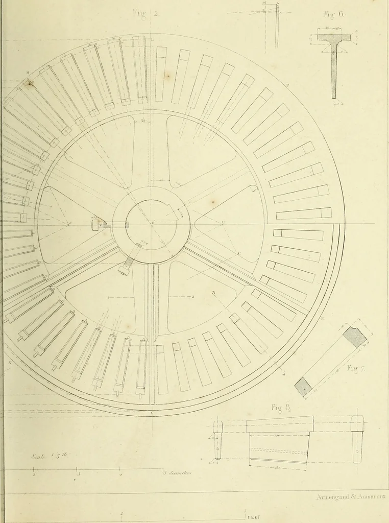 An illustration from The practical draughtsman's book of industrial design and machinist's and engineer's companion : forming a complete course of mechanical, engineering and architectural drawing, 1866, leaf 294